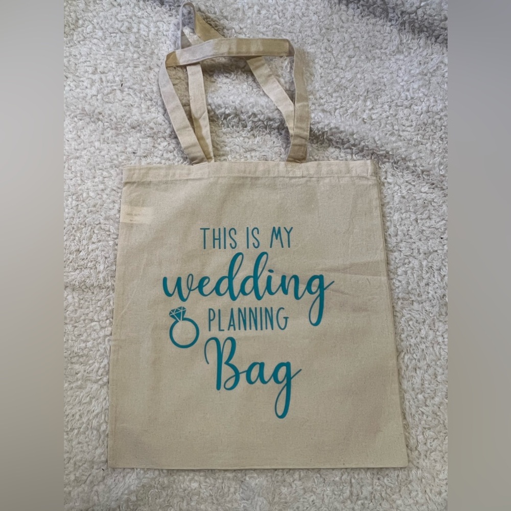 This is my wedding planning bag brand new teal